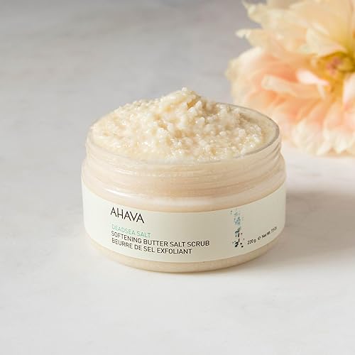 AHAVA DEAD SEA SALT SOFTENING BUTTER SCRUB WITH OSMOTER, JOJOBA COCONUT OIL 7.5 FL.OZ