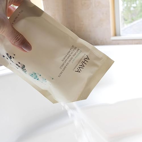 AHAVA DEAD SEA MINERAL BATH SALT 8.5OZ SOOTHES MUSCLES, HYDRATES SKIN, DEEP RELAXATION