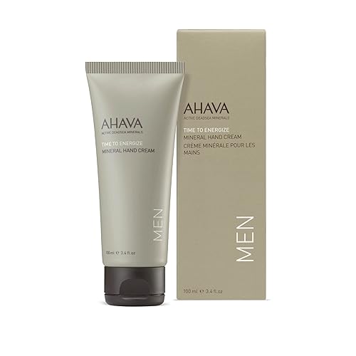 AHAVA MENS MINERAL HAND CREAM WITH GINGER, GINSENG GREEN TEA NOURISHING, FAST-ABSORBING 3.4OZ