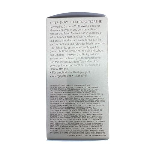 AHAVA MENS AFTER-SHAVE MOISTURIZER WITH OSMOTER G-FORCE, CALENDULA HAMAMELIS, 1.7OZ