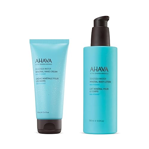 AHAVA DEAD SEA MINERAL HAND CREAM BODY LOTION SET SEA-KISSED MOISTURIZING SKINCARE