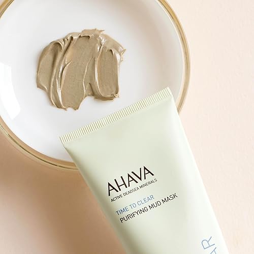 AHAVA PURIFYING MUD MASK WITH DEAD SEA MUD, ALOE VERA VITAMIN B5 SOOTHES CLARIFIES SKIN 3.4 FL.OZ
