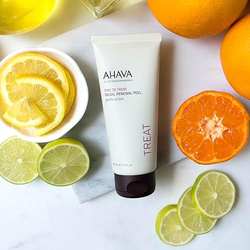 AHAVA TIME TO TREAT FACIAL RENEWAL PEEL GEL WITH VITAMIN C ALOE VERA FOR RADIANT SKIN 3.4 FL.OZ