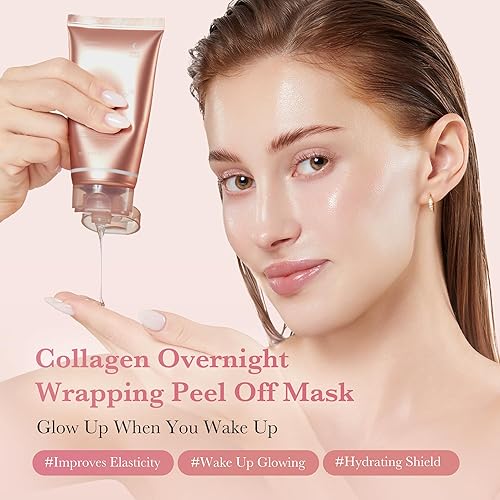MEDICUBE COLLAGEN OVERNIGHT PEEL OFF MASK FOR ELASTICITY HYDRATION, KOREAN SKINCARE 2.53OZ