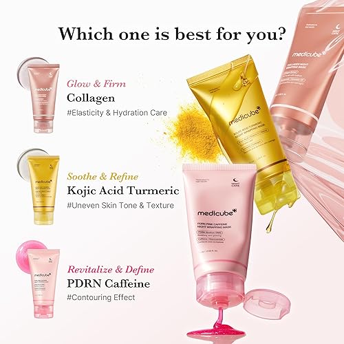 MEDICUBE COLLAGEN OVERNIGHT PEEL OFF MASK FOR ELASTICITY HYDRATION, KOREAN SKINCARE 2.53OZ