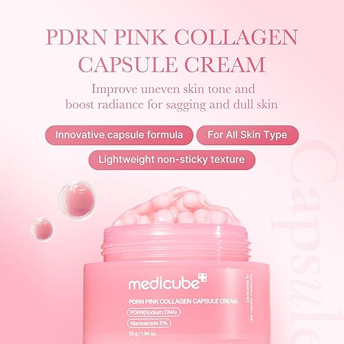 MEDICUBE CAPSULE CREAM WITH SALMON DNA PDRN NIACINAMIDE FOR GLOW, HYDRATION TEXTURE