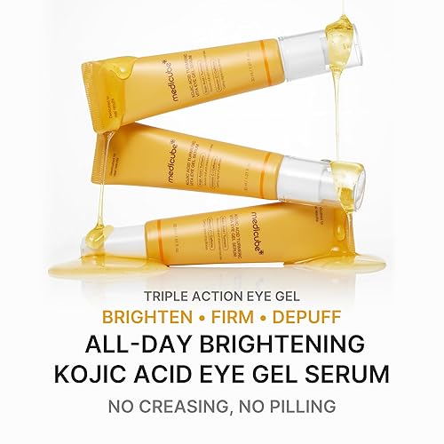 MEDICUBE EYE SERUM WITH KOJIC ACID, TURMERIC, VITAMIN C RETINOL BRIGHTENING KOREAN EYE GEL