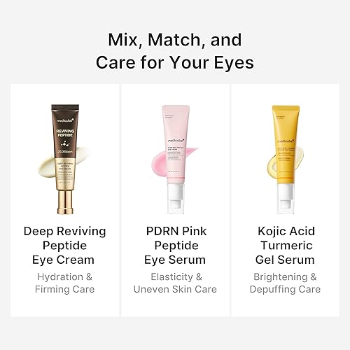 MEDICUBE EYE SERUM WITH KOJIC ACID, TURMERIC, VITAMIN C RETINOL BRIGHTENING KOREAN EYE GEL