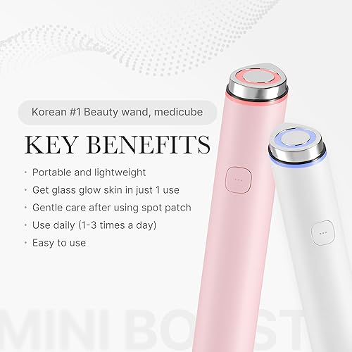 MEDICUBE MINI BOOSTER PRO WHITE PORTABLE KOREAN FACIAL DEVICE FOR GLOW, ABSORPTION TEENS