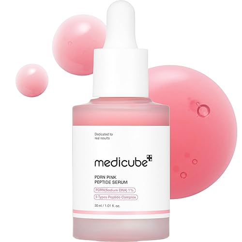 MEDICUBE PDRN PINK PEPTIDE SERUM WITH SALMON DNA NIACINAMIDE FOR HYDRATED, FIRM SKIN