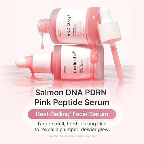 MEDICUBE PDRN PINK PEPTIDE SERUM WITH SALMON DNA NIACINAMIDE FOR HYDRATED, FIRM SKIN