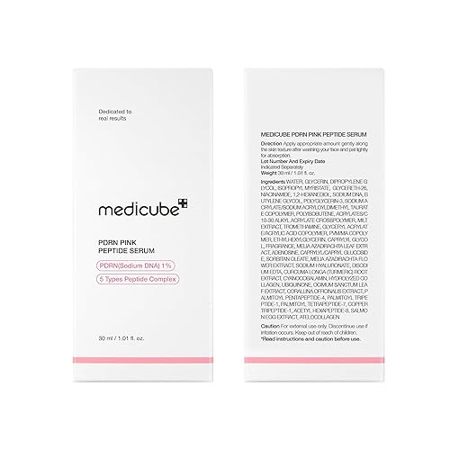 MEDICUBE PDRN PINK PEPTIDE SERUM WITH SALMON DNA NIACINAMIDE FOR HYDRATED, FIRM SKIN