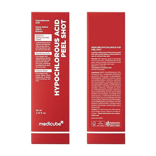 MEDICUBE PEEL SHOT EXFOLIATING SERUM WITH HYPOCHLOROUS ACID FOR BLACKHEADS HYDRATION 2.7OZ