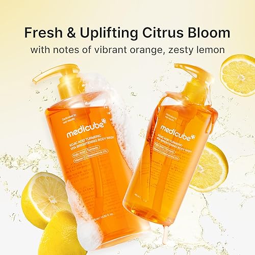 MEDICUBE KOJIC ACID TURMERIC BODY WASH WITH NIACINAMIDE VITAMIN C BRIGHTENING, HYDRATING GEL