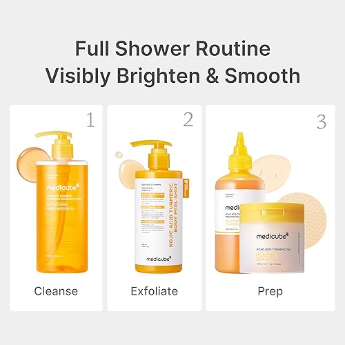 MEDICUBE KOJIC ACID TURMERIC BODY WASH WITH NIACINAMIDE VITAMIN C BRIGHTENING, HYDRATING GEL