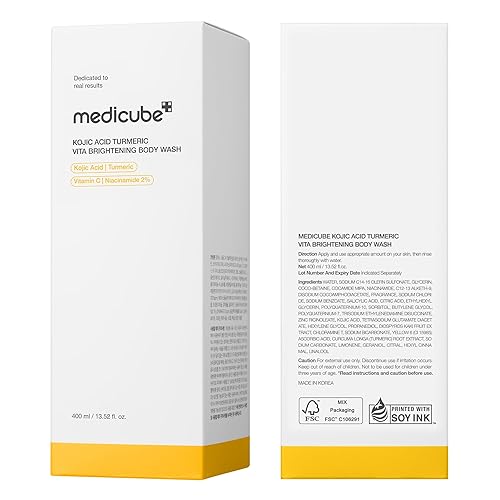 MEDICUBE KOJIC ACID TURMERIC BODY WASH WITH NIACINAMIDE VITAMIN C BRIGHTENING, HYDRATING GEL