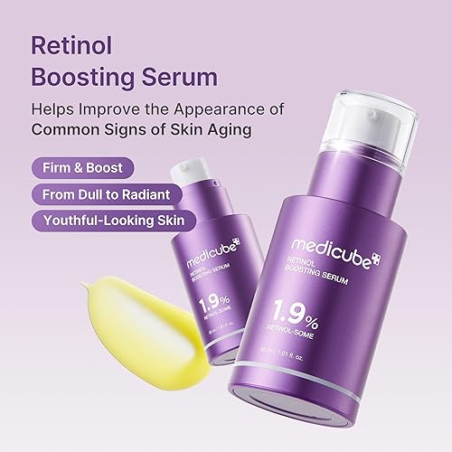 MEDICUBE RETINOL BOOSTING SERUM FIRMING, HYDRATING, PORE-REFINING KOREAN SKINCARE 1.01OZ