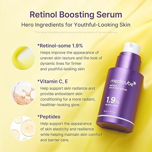 MEDICUBE RETINOL BOOSTING SERUM FIRMING, HYDRATING, PORE-REFINING KOREAN SKINCARE 1.01OZ