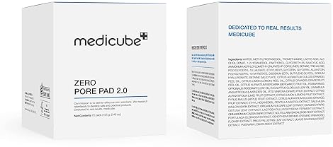 MEDICUBE ZERO PORE PAD 2.0 DUAL-TEXTURE EXFOLIATING TONER PADS WITH AHA BHA, 70 COUNT