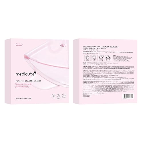 MEDICUBE SALMON DNA JELLY GEL MASK 4-PACK HYDRATING, FIRMING OVERNIGHT KOREAN SKINCARE