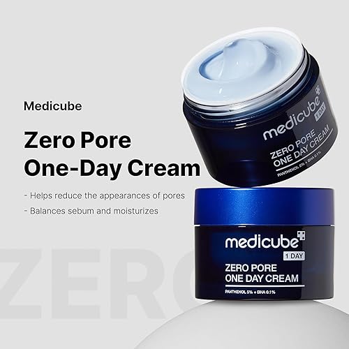 MEDICUBE ZERO PORE ONE-DAY CREAM 1.69OZ PORE REFINING, OIL CONTROL WITH NIACINAMIDE SALICYLIC ACID