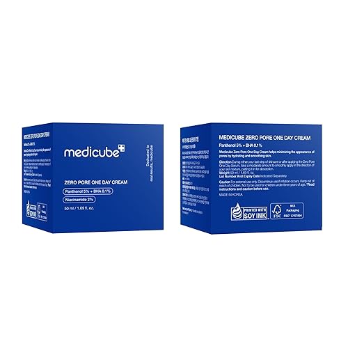 MEDICUBE ZERO PORE ONE-DAY CREAM 1.69OZ PORE REFINING, OIL CONTROL WITH NIACINAMIDE SALICYLIC ACID
