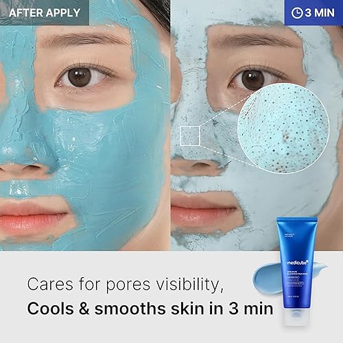 MEDICUBE ZERO PORE BLACKHEAD MUD MASK - QUICK DRY, COOLING, PORE TIGHTENING CLAY 3.52 OZ
