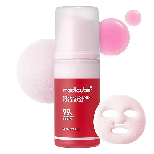 MEDICUBE PDRN PINK COLLAGEN BUBBLE SERUM FIRMING, FAST-ABSORBING GLOW FOR RADIANT SKIN