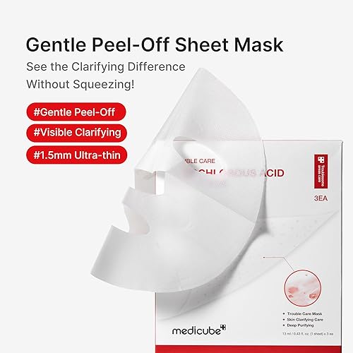 MEDICUBE HYPOCHLOROUS ACID PEEL-OFF MASK 3-PACK FOR SEBUM, PORES BLACKHEADS, HYDRATING CARE