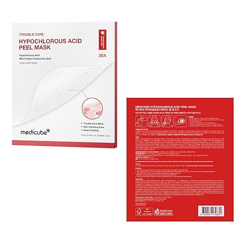 MEDICUBE HYPOCHLOROUS ACID PEEL-OFF MASK 3-PACK FOR SEBUM, PORES BLACKHEADS, HYDRATING CARE