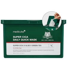 MEDICUBE SUPER CICA DAILY QUICK FACIAL MASKS 30 SHEETS SOOTHING, HYDRATING, VEGAN KOREAN SKINCARE