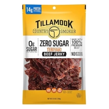 TILLAMOOK COUNTRY SMOKER KETO BEEF JERKY TERIYAKI ZERO SUGAR 6.5 OZ HIGH PROTEIN SNACK