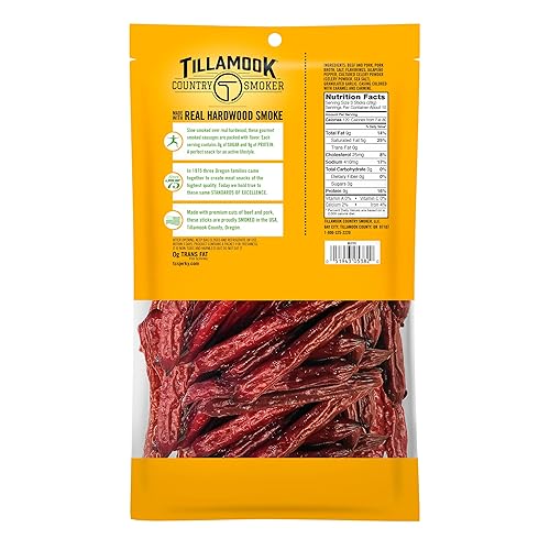 TILLAMOOK COUNTRY SMOKER SPICY JALAPEñO KETO SAUSAGES, ZERO SUGAR, 10 OZ