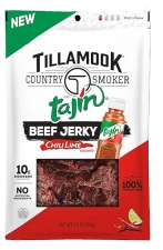 TILLAMOOK CHILI LIME TAJIN BEEF JERKY LOW CARB, HIGH PROTEIN KETO SNACK, 6.5 OZ