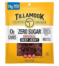 TILLAMOOK COUNTRY SMOKER ZERO SUGAR KETO BEEF JERKY ORIGINAL FLAVOR 2.2 OZ PACK