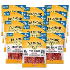 TILLAMOOK COUNTRY SMOKER ORIGINAL SMOKED SAUSAGES, ZERO SUGAR, GLUTEN FREE, 4OZ PACK OF 12
