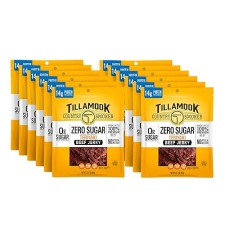 TILLAMOOK COUNTRY SMOKER TERIYAKI BEEF JERKY, ZERO SUGAR, 13G PROTEIN, GLUTEN FREE, 12-PACK, 2.2 OZ