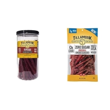TILLAMOOK COUNTRY SMOKER PEPPERONI STICKS 20 COUNT ZERO SUGAR ORIGINAL SMOKED SAUSAGES 10OZ