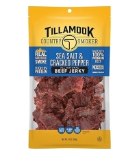 TILLAMOOK COUNTRY SMOKER HARDWOOD SMOKED BEEF JERKY SEA SALT CRACKED PEPPER 10OZ