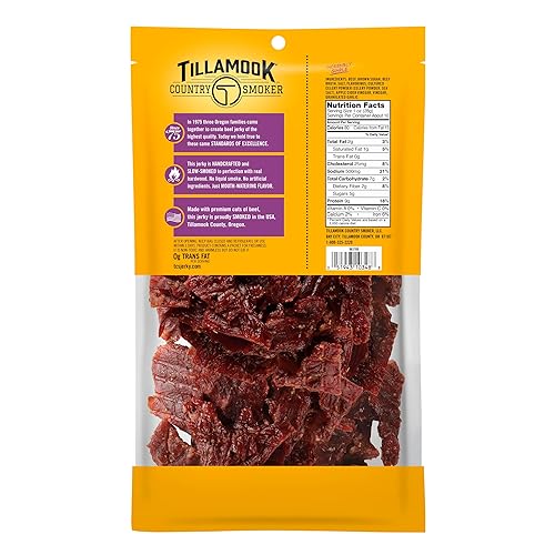 TILLAMOOK COUNTRY SMOKER SPICY SWEET HARDWOOD SMOKED BEEF JERKY, 10 OZ
