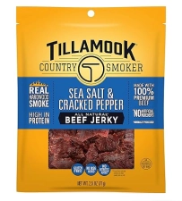 TILLAMOOK COUNTRY SMOKER HARDWOOD SMOKED BEEF JERKY SEA SALT CRACKED PEPPER 2.5 OZ