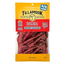 TILLAMOOK COUNTRY SMOKER ORIGINAL BEEF HARDWOOD SMOKED SAUSAGES, 12 OZ PACK