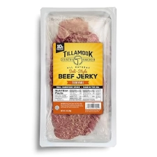 TILLAMOOK TERIYAKI BEEF JERKY, THIN SLICED KETO SNACK, HIGH PROTEIN LOW CARB, 12 COUNT TRAY