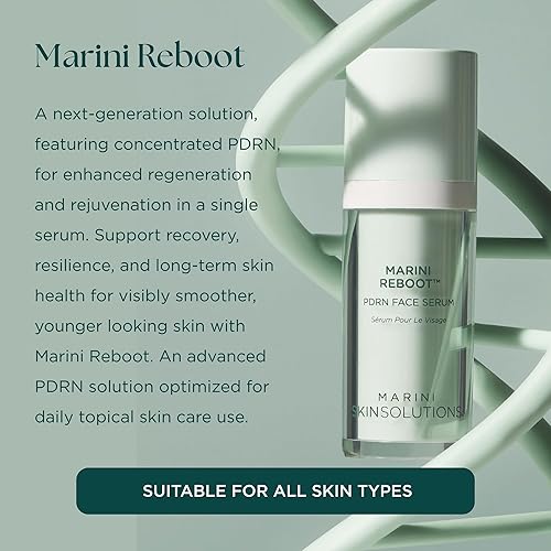 MARINI SKINSOLUTIONS REBOOT PDRN ANTI-AGING FACE SERUM SMOOTHER, YOUNGER SKIN, 0.5 OZ