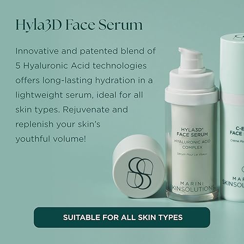 MARINI SKINSOLUTIONS HYLA3D FACE SERUM WITH PATENTED HYALURONIC ACID FOR HYDRATION ANTI-AGING