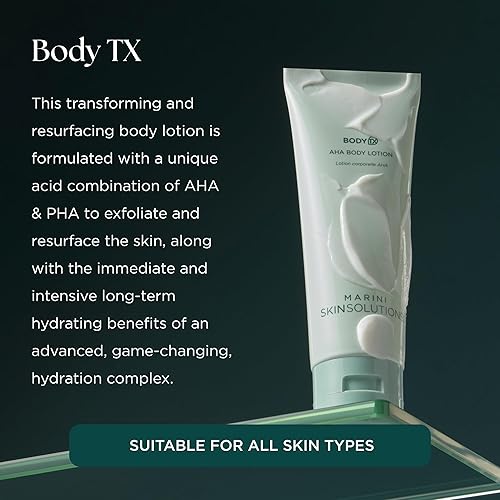 MARINI SKINSOLUTIONS BODYTX AHA PHA BODY LOTION WITH GLYCOLIC ACID SHEA BUTTER, 4 OZ