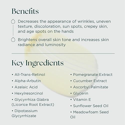 MARINI SKINSOLUTIONS RENU HAND COMPLEX WITH RETINOL VITAMIN C FOR WRINKLES TEXTURE - 1 OZ