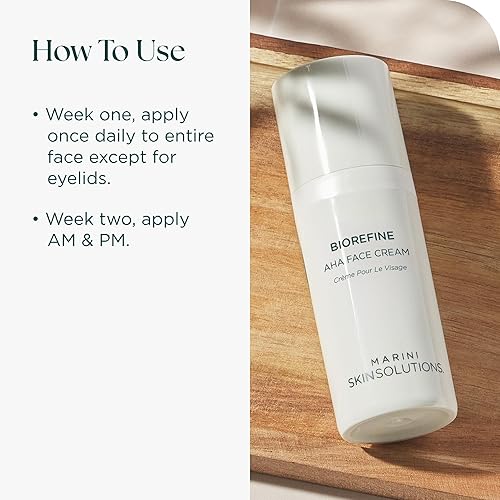 MARINI SKINSOLUTIONS BIOREFINE AHA FACE CREAM WITH GLYCOLIC HYALURONIC ACID, 4 OZ, USA