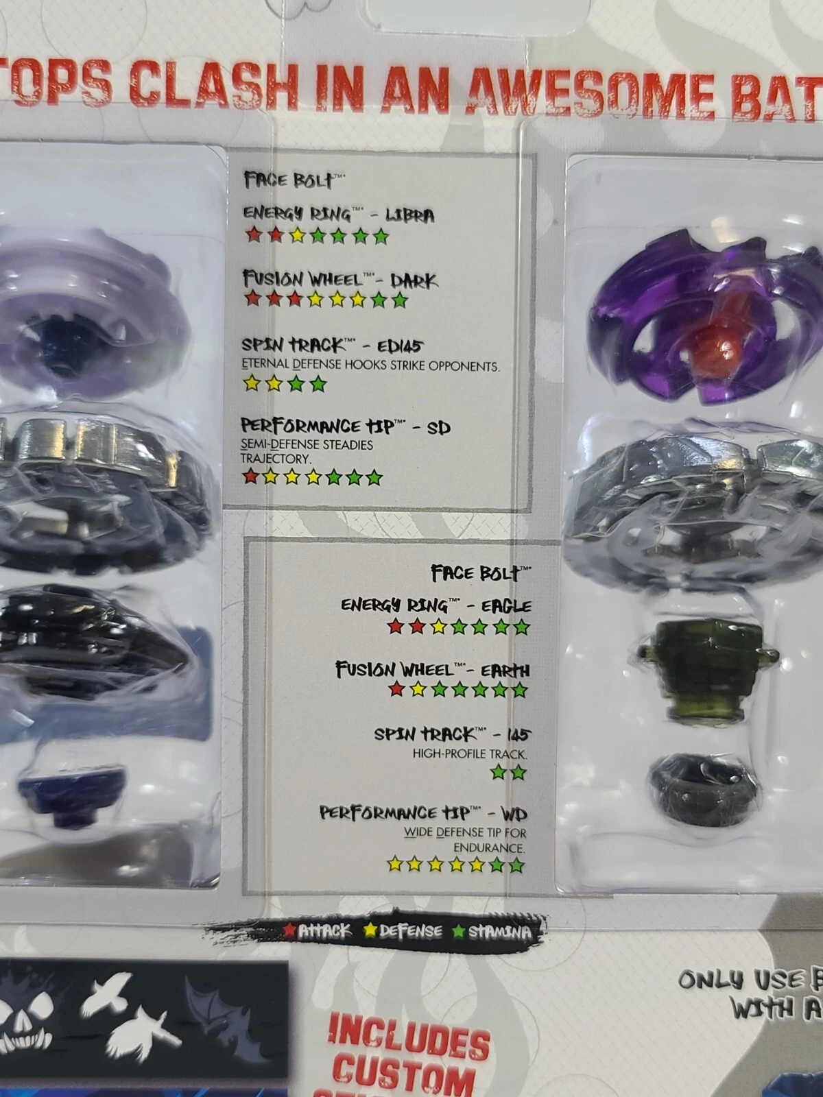 BEYBLADE METAL MASTERS WING SMASH 2 PACK EARTH EAGLE & DARK LIBRA