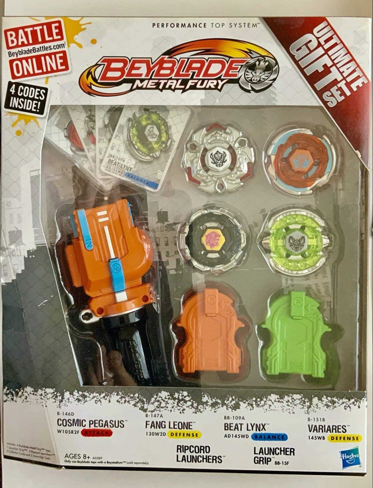 BEYBLADE METAL FURY ULTIMATE GIFT SET FANG LEONE, BEAT LYNX, VARIARES
